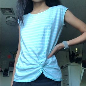 ivivva by lululemon striped twist front t-shirt